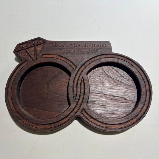Wedding rings catch all tray