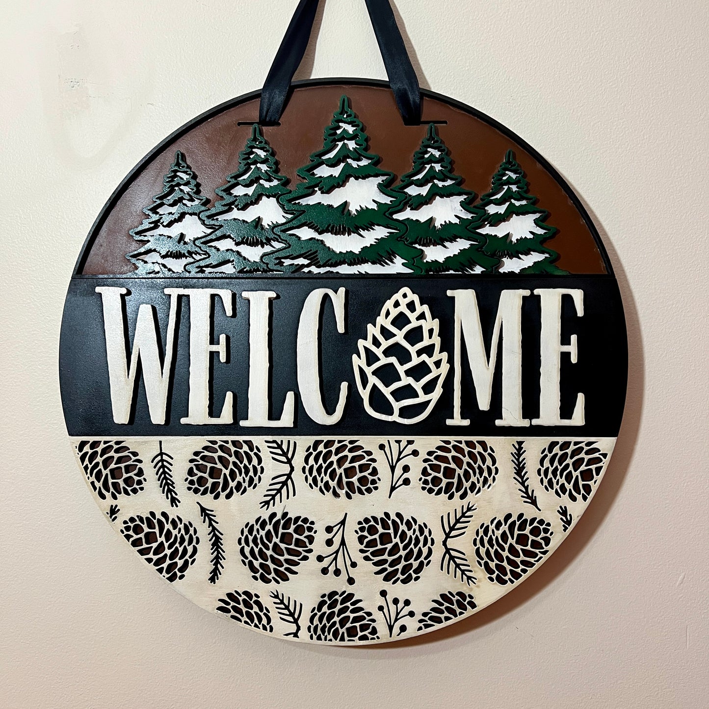 Door Hanger - Welcome Fall/Winter Acorns