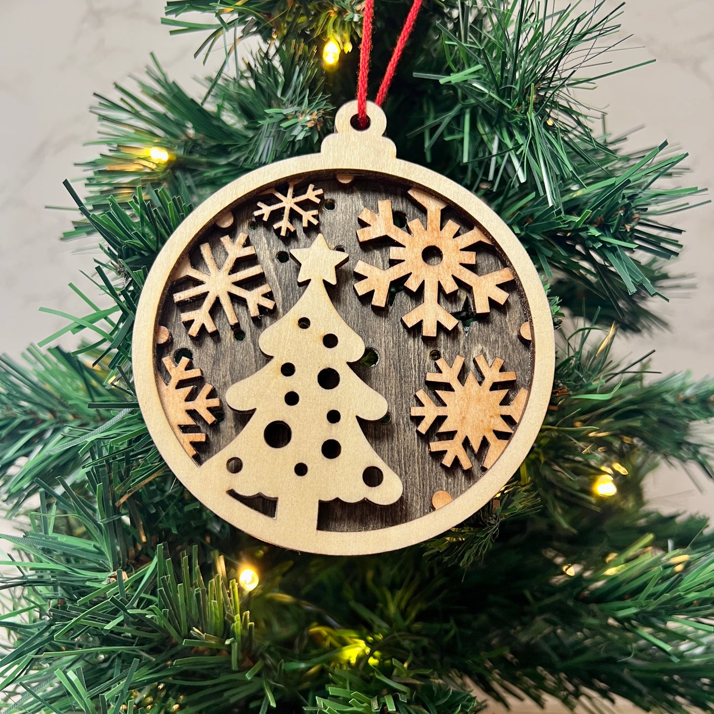 Christmas Ornament - 3D Layered Wood