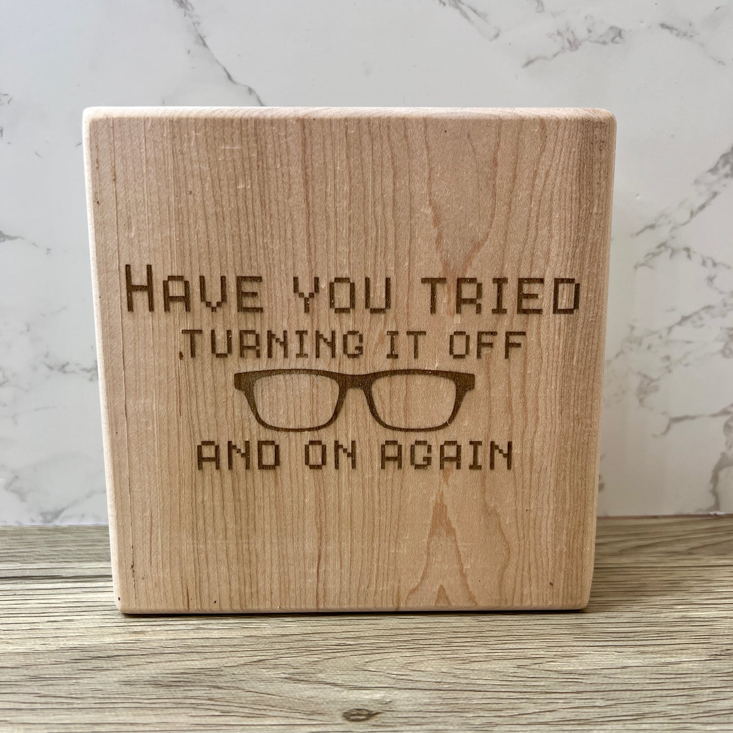 Shelf Sign - Have you tried turning it on and off again